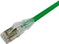 NETCONNECT Patchkabel kat 6A S/FTP PiMF, længde: 1,0 m farve: grøn med LSZH kappe