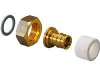 Uponor Q&E nippel m/omløber NKB DR. Produceret af afzinkningsfri messing. NKB dimensioner. Inkl. pakning og Q&E ring. - (5 stk.)
