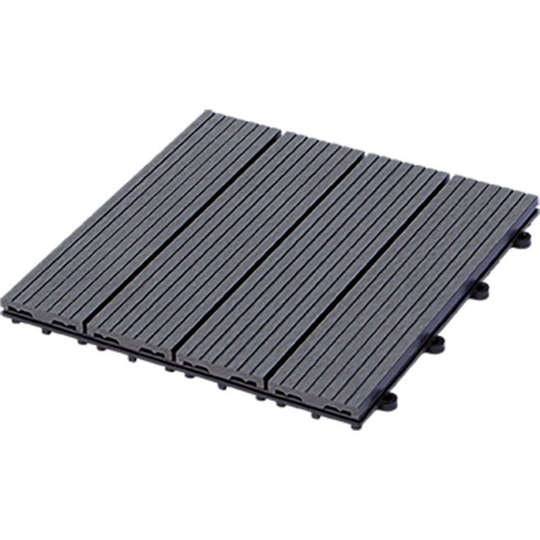 Plus Terrasseflise 4 stk./pk - 30x30x2,2 cm - Komposit skifergrå - 4518-1