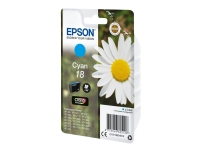 Epson 18 - 3.3 ml - cyan - original - blister med RF/akustisk alarm - blækpatron - for Expression Home XP-212, 215, 225, 312, 315, 322, 325, 412, 415