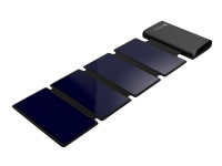 Sandberg Solar 4-Panel Powerbank 25000 - Solarstrømbank - Li-pol - 25000 mAh - 92.5 Wh - 18 Watt - 3 A (2 x USB, USB-C) - på kabel: Micro-USB, USB-C