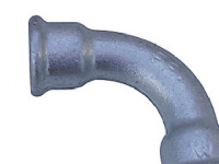 Bøjning 90° galvaniseret lang muffe/muffe 1