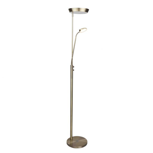 Halo Design Vegas Kombi Gulv uplight Dæmper Antique Messing - 716104