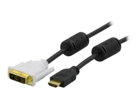DELTACO - Adapterkabel - enkeltlink - HDMI han til DVI-D han - 7 m
