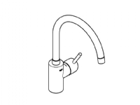 Grohe Concetto etgr køk C-tud - etgr.køkkenbatteri, højt udløb, ethulsmontage, zero 32661003