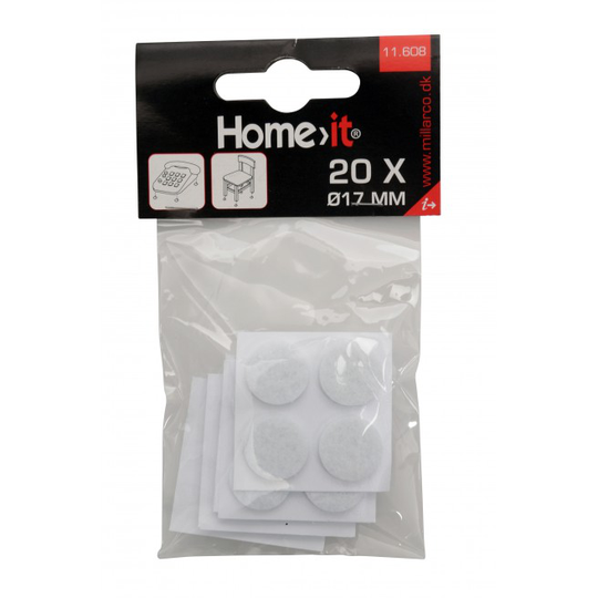 Home-it Filtpuder 20 stk. Ø17 mm. - hvid