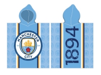 Manchester City Poncho / Håndklæde med hætte - 100 procent bomuld