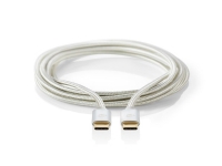 Nedis CCTB60800AL10, 1 m, USB C, USB C, USB 2.0, 480 Mbit/s, Sølv