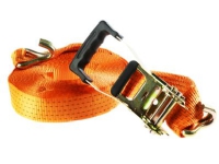 Lastestrop 5000 kg - 50mm x 9m - Orange m/skralde & J-krog - lastekapacitet 2500kg