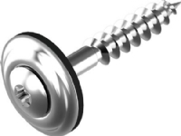 WASI Spenglerskrue 4,5x25 mm WS9171 rustfri A2, med påmonteret EDPM skive med Torx kærv TX20 - (200 stk.)
