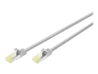 DIGITUS - Patchkabel - RJ-45 (han) til RJ-45 (han) - 5 m - SFTP - CAT 6a - booted, halogenfri, formet, knastfri - grå