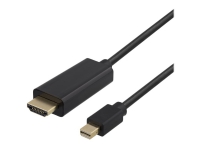 DELTACO - Adapterkabel - Mini DisplayPort han til HDMI han - 5 m - sort