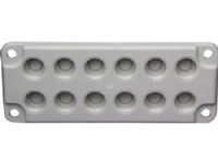 FIBOX Flange med gevind EK, komplet str.2 polycarbonat til 12 x PG16 inkl. skruer