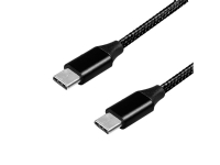 LogiLink CU0154, 1 m, USB C, USB C, USB 2.0, Sort