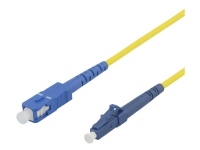 DELTACO - Netværkskabel - SC enkelttilstand (han) til LC enkelttilstand (han) - 10 m. - fiberoptik - 9 / 125 micron - OS1/OS2 - halogenfri