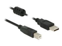 Delock - USB-kabel - USB (han) til USB Type B (han) - USB 2.0 - 1 m - sort