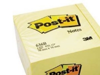 Post-it® Notes kubusblok Canary Yellow, gul, 76 mm x 76 mm, 450 ark