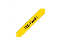 Brother TZFX621 - Sort på gul - Rulle (0,9 cm x 8 m) fleksibel tape - for P-Touch PT-1080, 1250, 1290, 1400, 1650, 18, 1830, 1850, 1950, 2430, 2700,