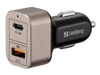 Sandberg Car Charger 1xQC3.0+1xUSBC 20W