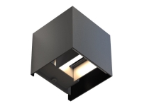Hama WiFi - Væglampe - LED - 6 W (tilsvarende 35 W) - klasse G - varm hvid til dagslys - 2700-6500 K - kvadrat - sort