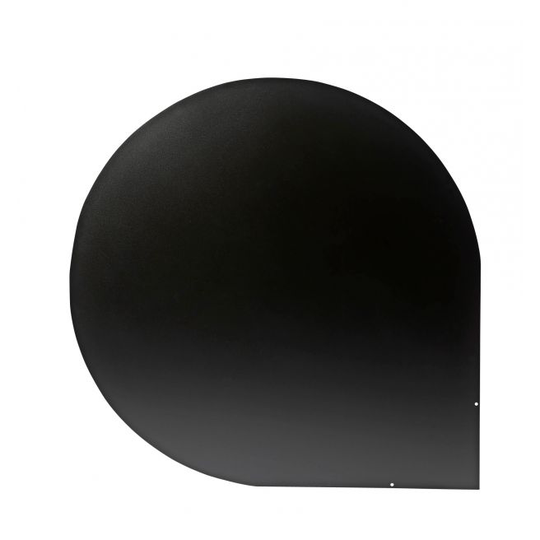 Varde Stålgulvplade Dråbeform Sort 50x110x110cm