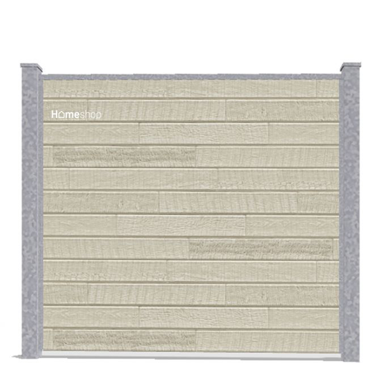 Wimex Aalborg Royal Fibercement Hegn - WhiteAsh Startsæt H 140 cm B 197 cm