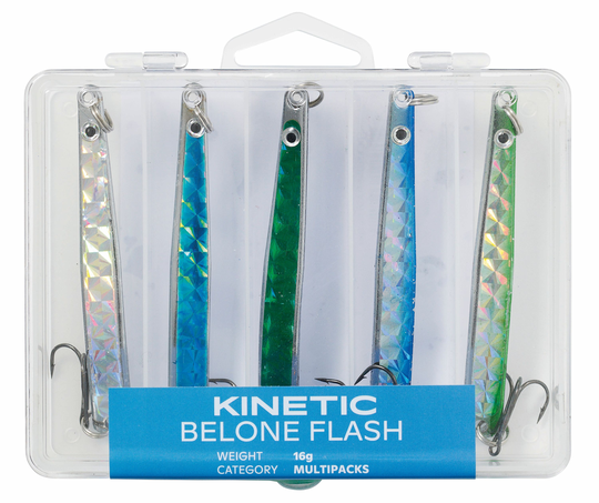 Kinetic Belone Flash Hornfiskeblink 20g 5stk.