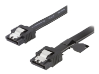 DELTACO SATA-1001-K - SATA-kabel - Serial ATA 150/300/600 - SATA (hun) til SATA (hun) - 50 cm - tommelklemmer - sort