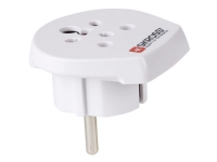 Skross 1.500217-E, Type C (eurostik), Universel, Type D (UK),Type H (IL),Type K (DK), 100 - 250 V, 10 A, Hvid