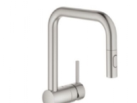 Grohe Minta etgr køk brus dual - etgrkøkkenbatteri, U-tud, ethulsmontage, supersteel 32322DC2