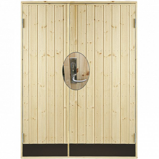 Plus Dobbelt udhusdør panel inkl. karm/montagesæt - HU - 127,8 x 197,8 cm - 393590-1