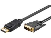 Goobay 71795, 1 m, DisplayPort, DVI-D, Hanstik, Hanstik, Guld