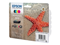 Epson 603 Multipack - 4 pakker - sort, gul, cyan, magenta - original - blister med RF/akustisk alarm - blækpatron - for Expression Home XP-2150, 2155
