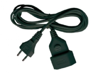 brennenstuhl H03VVH2-F 2x0.75 - Forlængerkabel til strøm - IEC 60906-1 (hun) til Europlug (han) - 3 m - sort - Tyskland