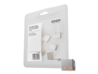 Lindy USB Port Blocker - USB port blokker - orange (pakke med 10)