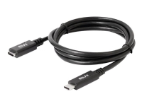 Club 3D CAC-1531 - USB-forlængerkabel - USB-C (han) til USB-C (hun) - 20 V - 3 A - 1 m - tovejs, 4K60 Hz support