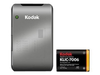Kodak K7700 / KLIC-7006 Combo Pack - Batterioplader + AC-strømadapter + batteri - Li-Ion - 740 mAh - for EASYSHARE M23, M52, M532, M5350, M552 EASYS