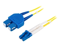 DELTACO - Netværkskabel - SC enkelttilstand (han) til LC enkelttilstand (han) - 25 m. - fiberoptik - 9 / 125 micron - OS2