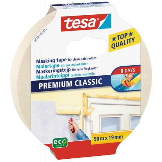 Tesa Afdækningstape Classic 50 m x 19 mm