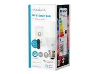 Nedis SmartLife - LED-lyspære - form: pære - E27 - 9 W (tilsvarende 60 W) - klasse F - varmt til køligt hvidt lys - 2700-6500 K - hvid
