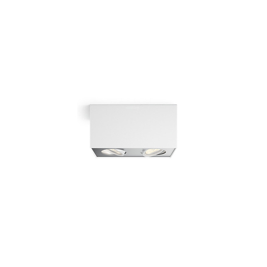 Philips MyLiving Box Spot LED 2 stk, Hvid 2x4,5W