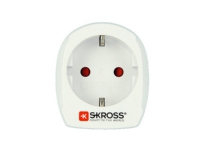 Skross 1.500203-E, Type B, Universel, Type C, Type F, 100-250 V, 15 A, Hvid