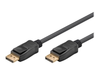 goobay - DisplayPort kabel - DisplayPort (han) låsende til DisplayPort (han) låsende - DisplayPort 1.2 - 4K support, 2160p support - sort