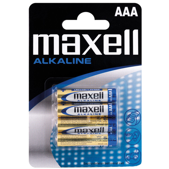 Maxell Alkaline AAA / LR 03 Batterier, 4 stk