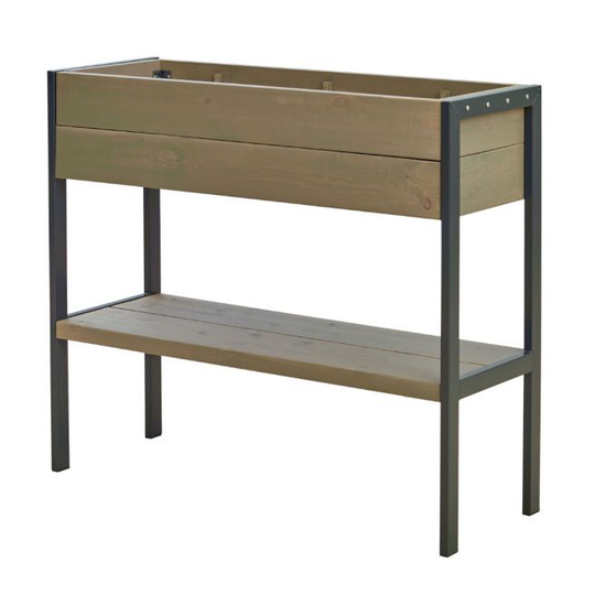 Plus Funkis Plantekasse - 103 cm - Grundmalet gråbrun - 19638-18
