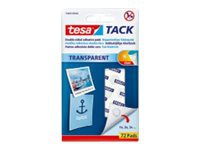 Tesa TACK - Monteringsklæbemiddel - gennemsigtig - ikke-permanent (pakke med 72)