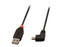 Lindy - USB-kabel - USB (han) til mini-USB type B (han) - USB 2.0 - 2 m - 90° stikforbindelse, formet