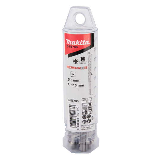 Makita SDS-plus 5x110mm Nemesis2 5st - B-58796