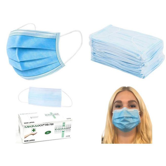 MedMaXX Mundbind ansigtsmaske - 50 stk. Engangs TYPE II - 3-lags