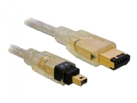 Delock - IEEE 1394 kabel - 6-PIN FireWire (han) til 4-PIN FireWire (han) - 2 m